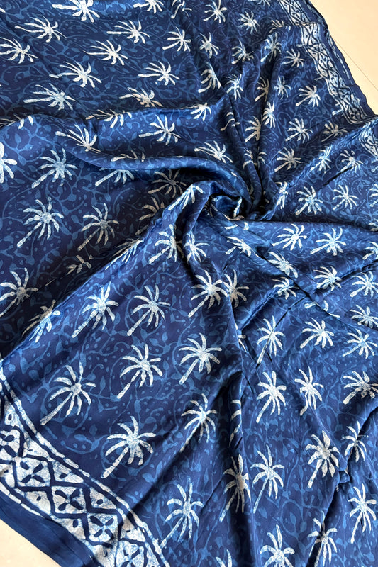 Hand Block Print on Modal- Indigo