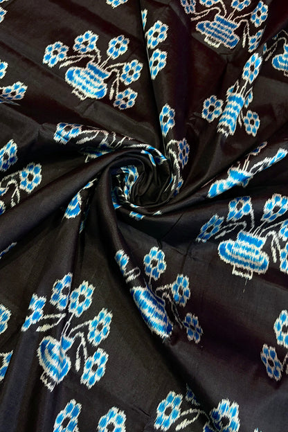 Exclusive Odisha Ikkat Pure Silk Saree- Black