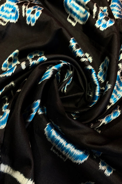 Exclusive Odisha Ikkat Pure Silk Saree- Black