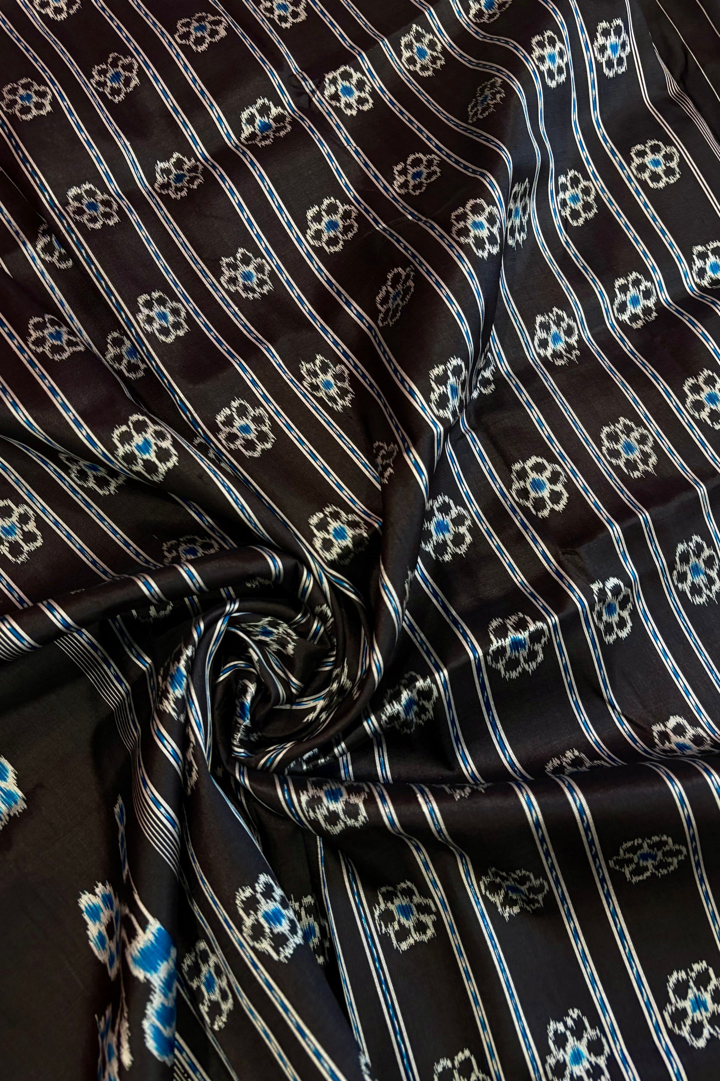 Exclusive Odisha Ikkat Pure Silk Saree- Black