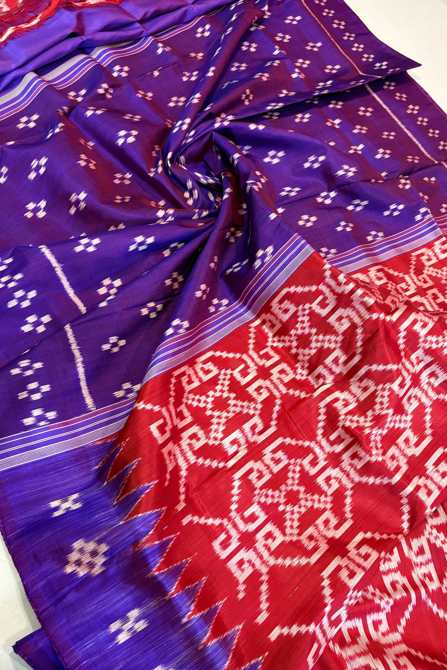 Exclusive Odisha Ikkat Pure Silk Saree- Red