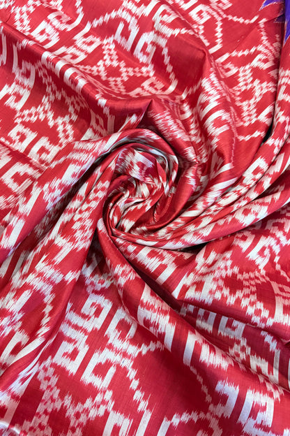 Exclusive Odisha Ikkat Pure Silk Saree- Red