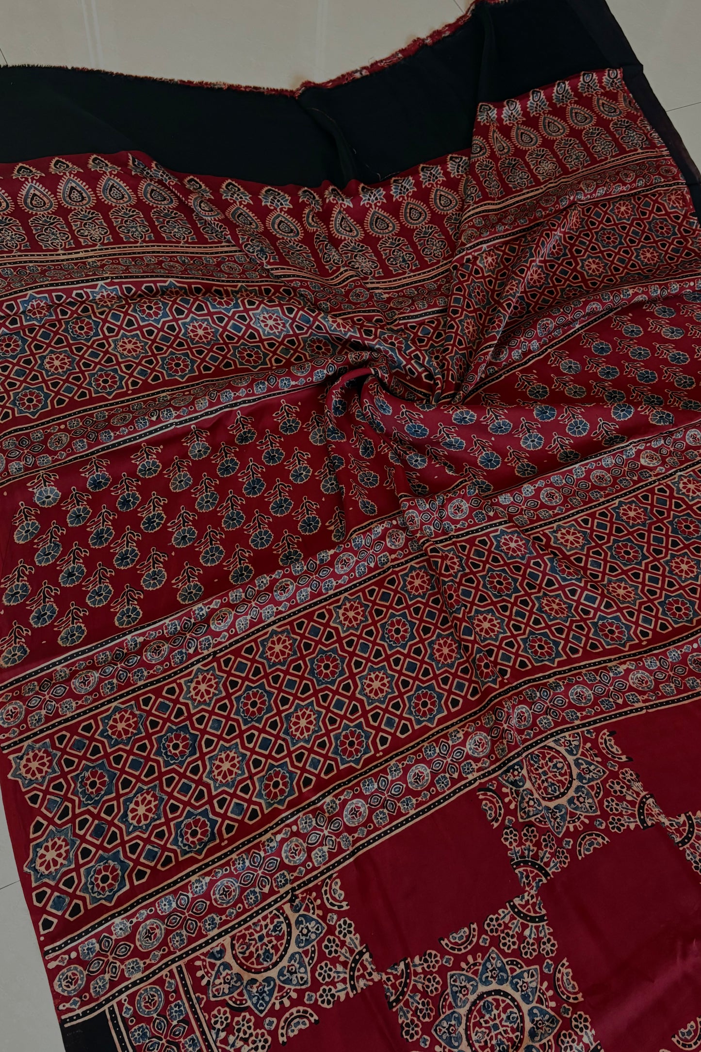 Ajrakh on Modal- Maroon