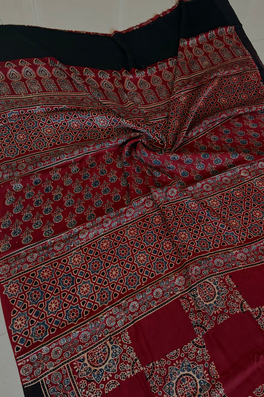 Ajrakh on Modal- Maroon