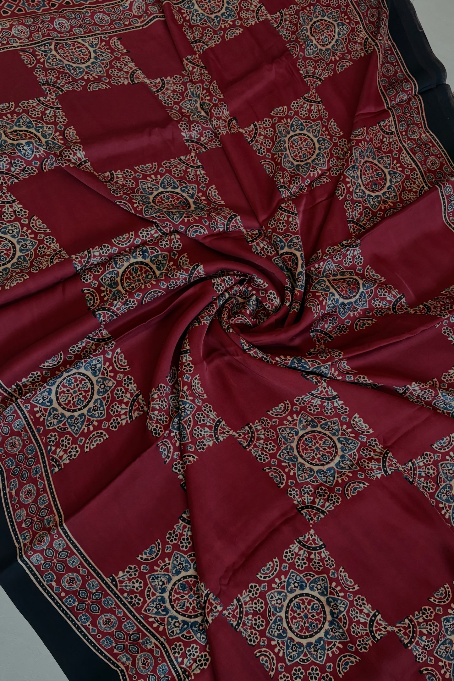 Ajrakh on Modal- Maroon