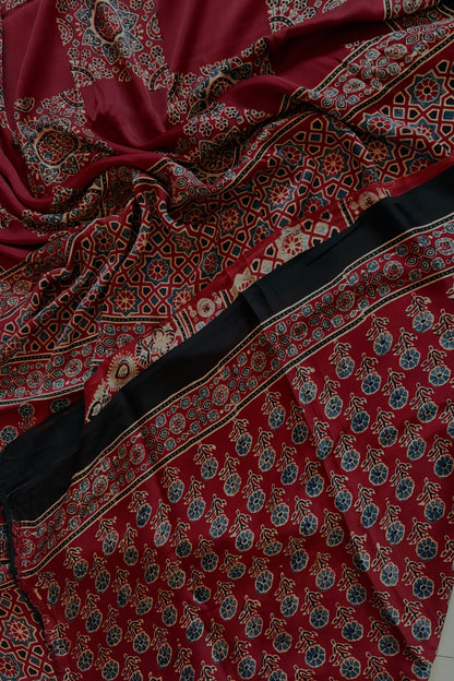 Ajrakh on Modal- Maroon