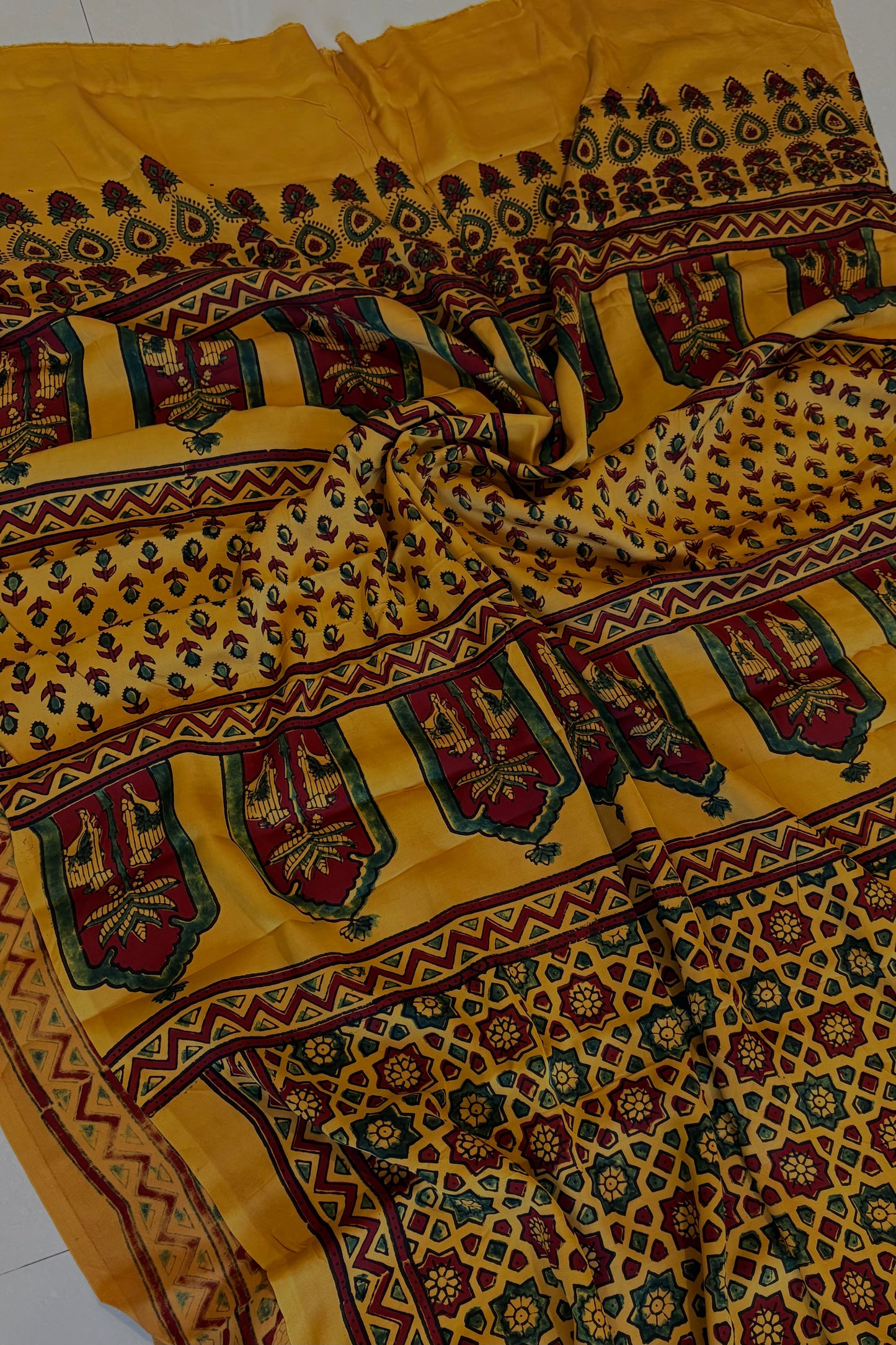 Ajrakh on Modal- Yellow