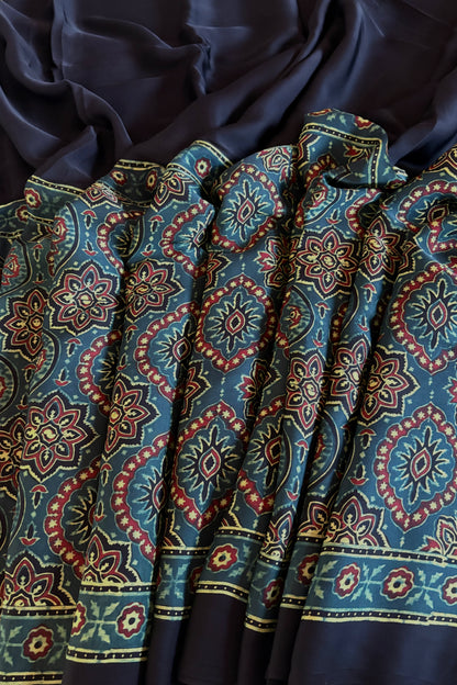 Ajrakh on Modal- Black and Green