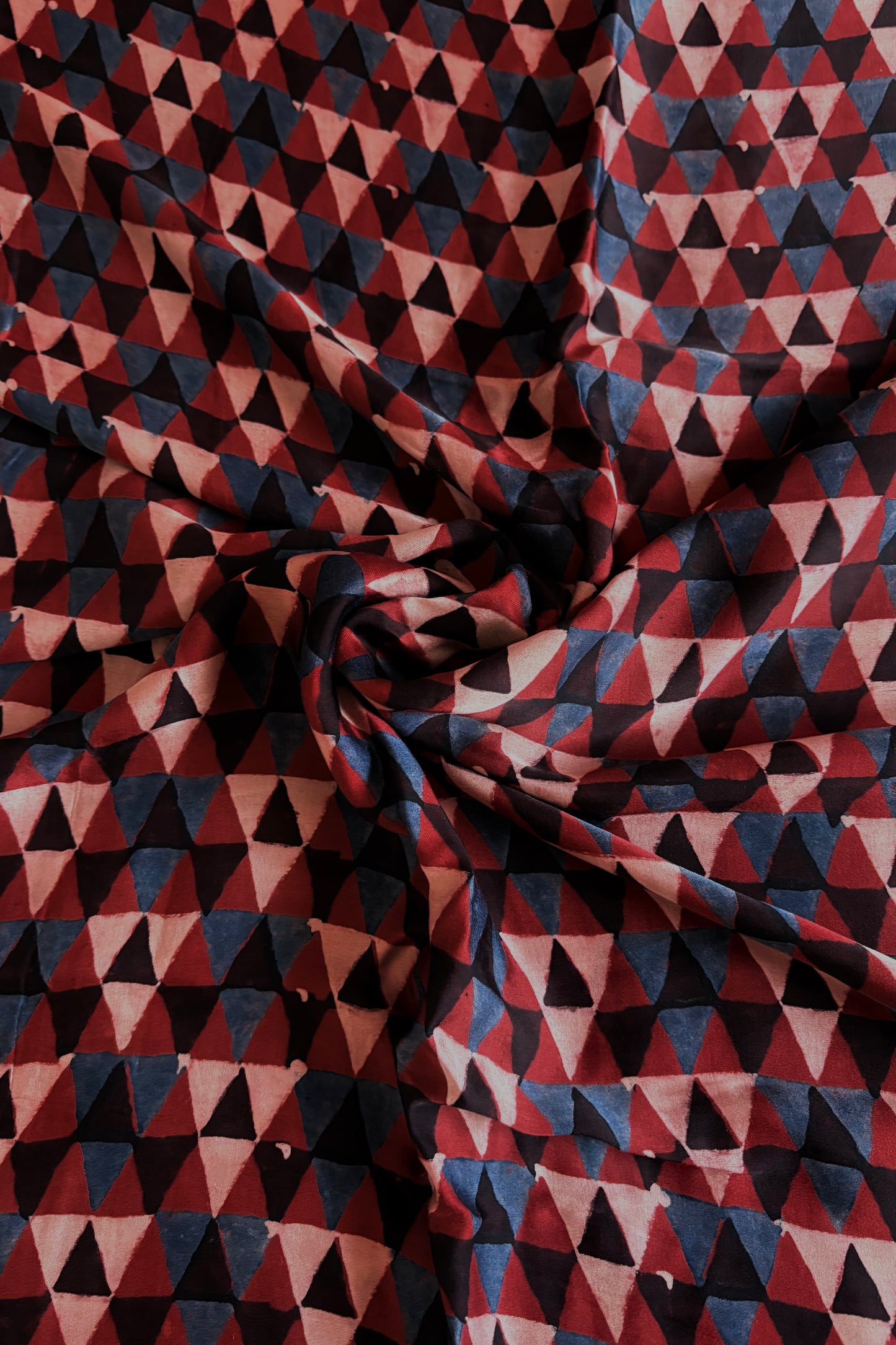 Ajrakh on Modal- Red-Indigo-Black