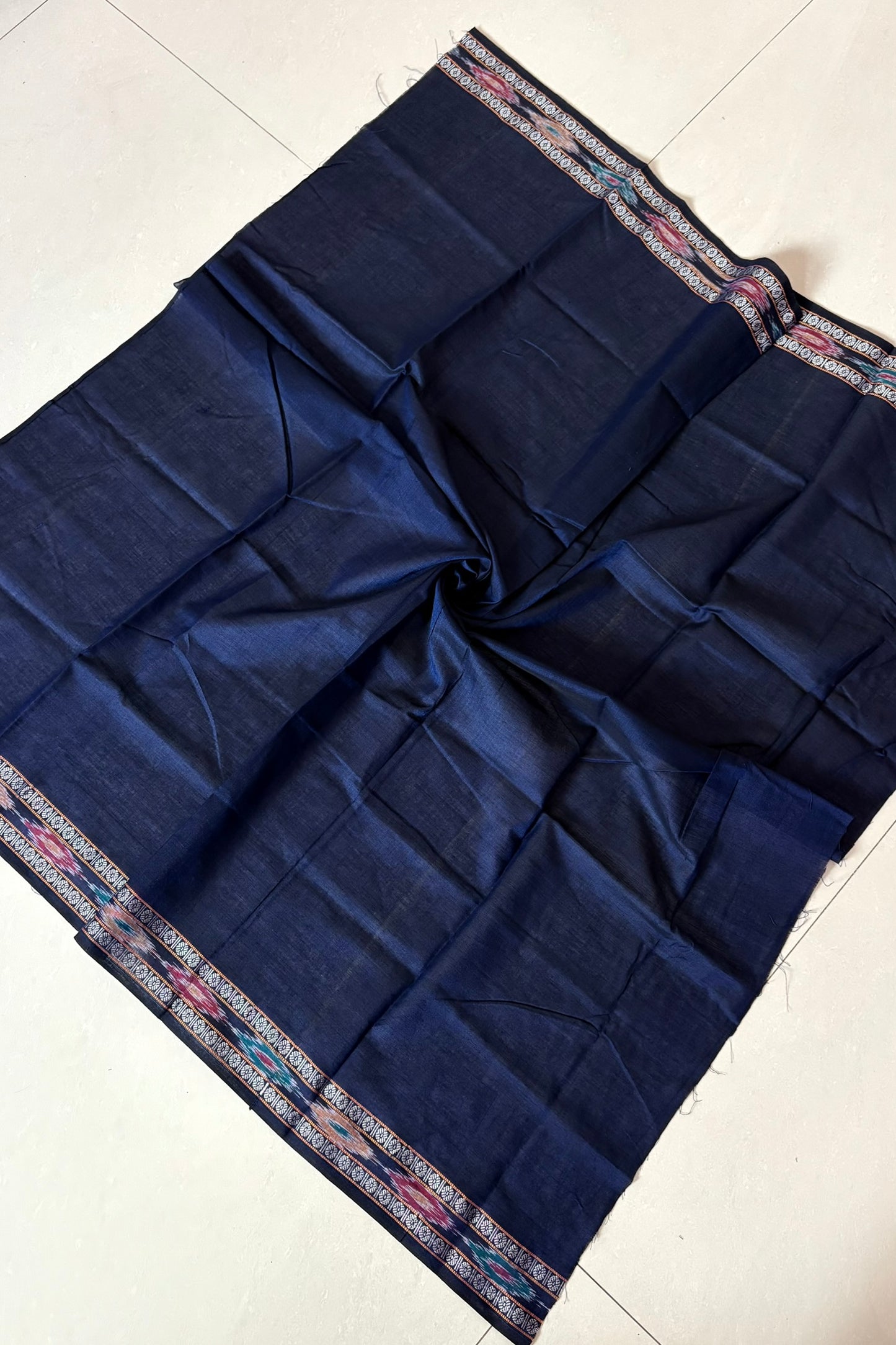 Pure Cotton Odisha Handloom Blouse Piece- Navy