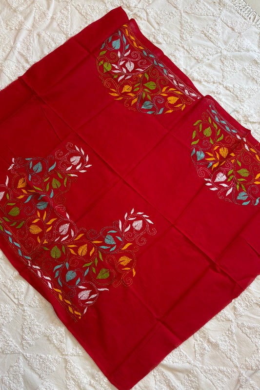Cotton Kantha Work Blouse Piece- Code 45