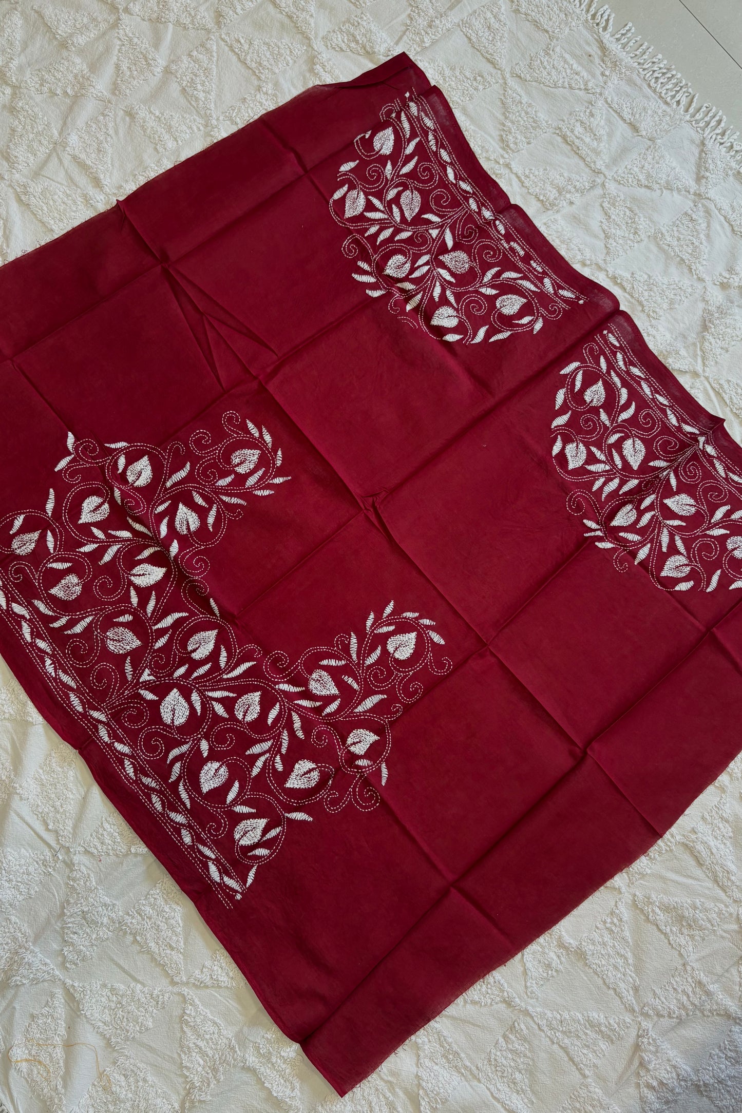 Cotton Kantha Work Blouse Piece- Code 40