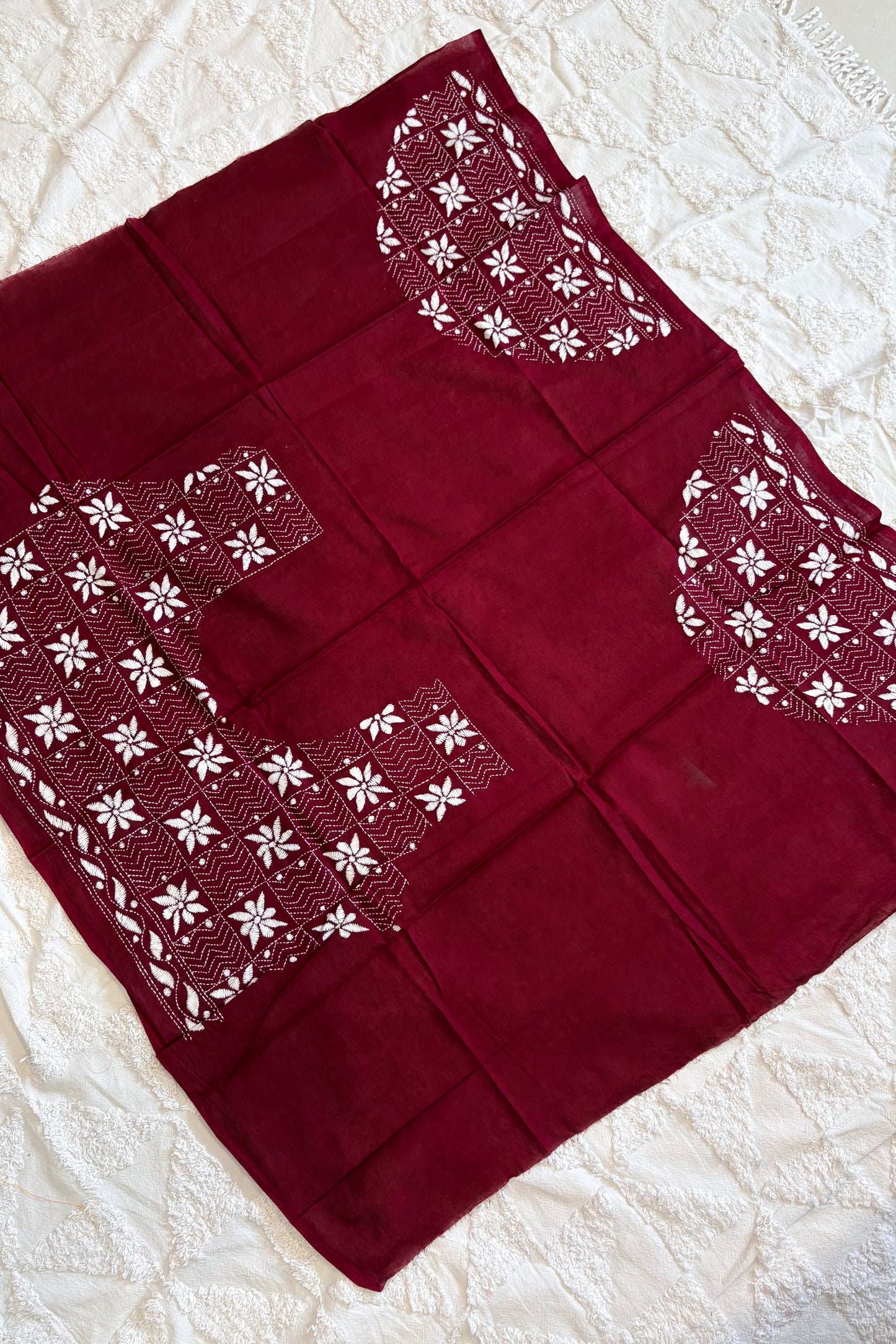 Cotton Kantha Work Blouse Piece- Code34