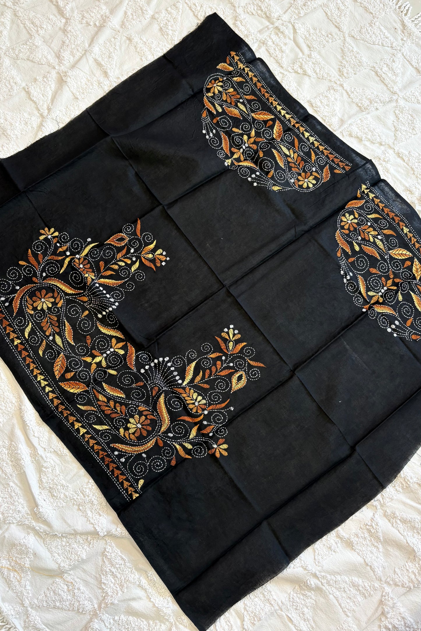 Cotton Kantha Work Blouse Piece- Code 12