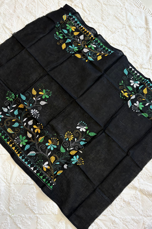 Cotton Kantha Work Blouse Piece- Code 24