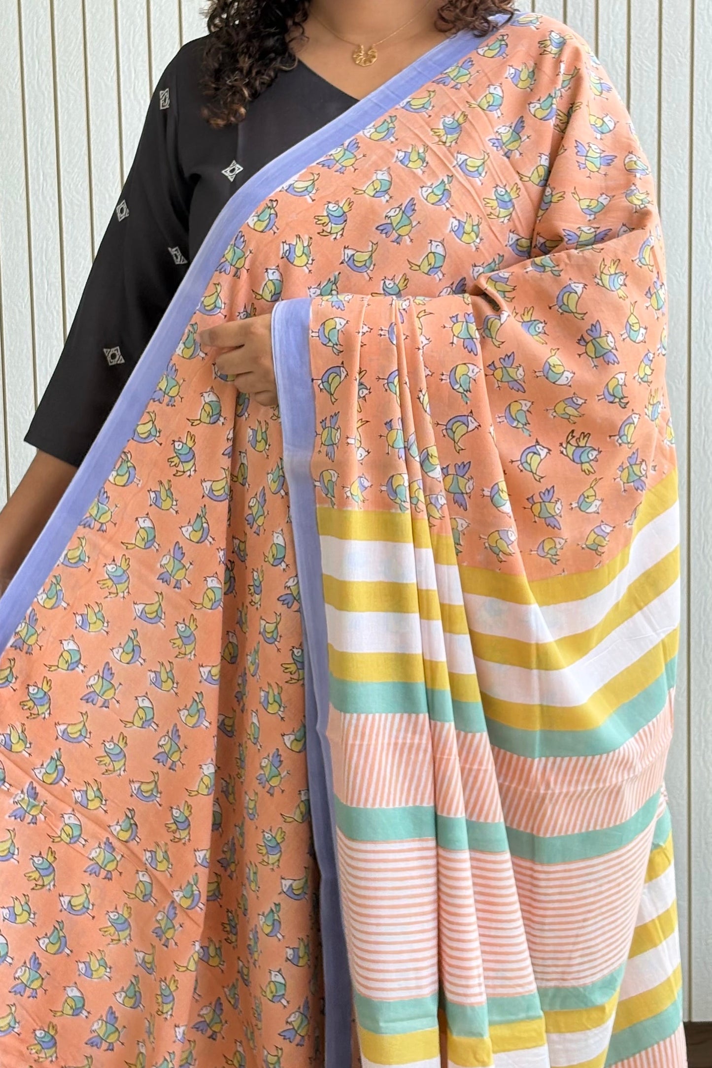 Hand Block Print Pure Cotton Saree