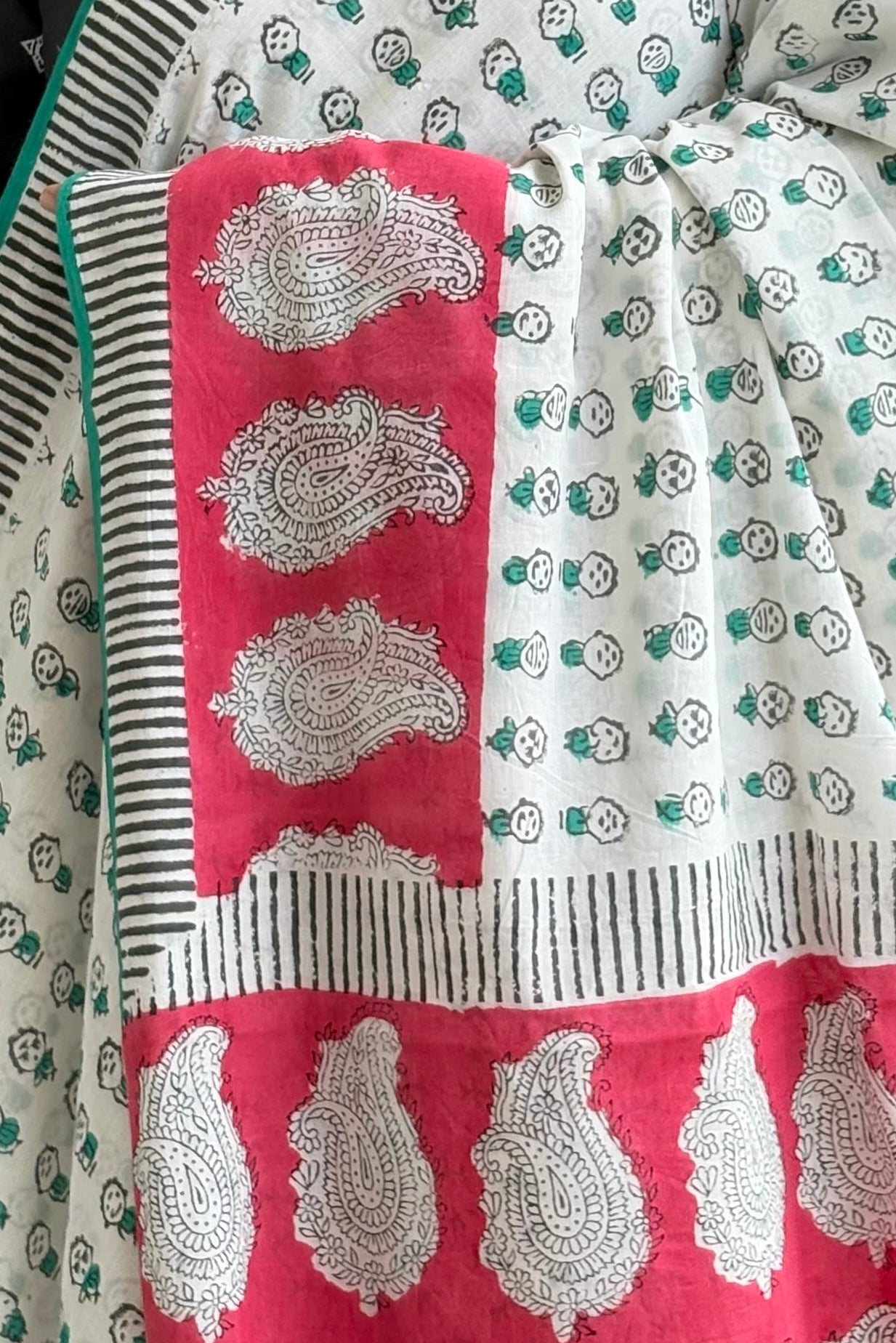 Hand Block Print Pure Cotton Saree