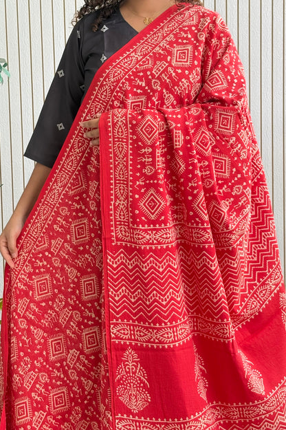 Hand Block Print Pure Cotton Saree