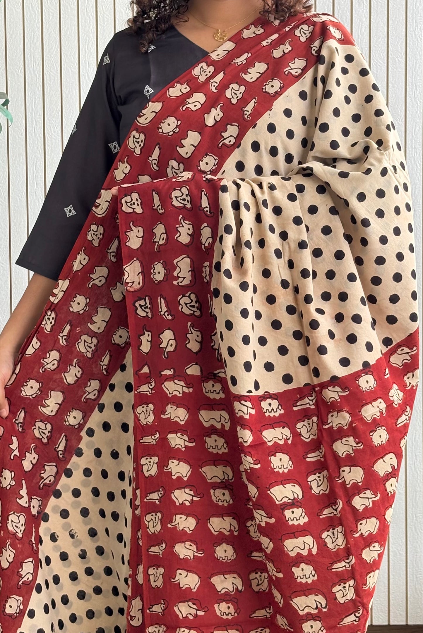 Hand Block Print Pure Cotton Saree
