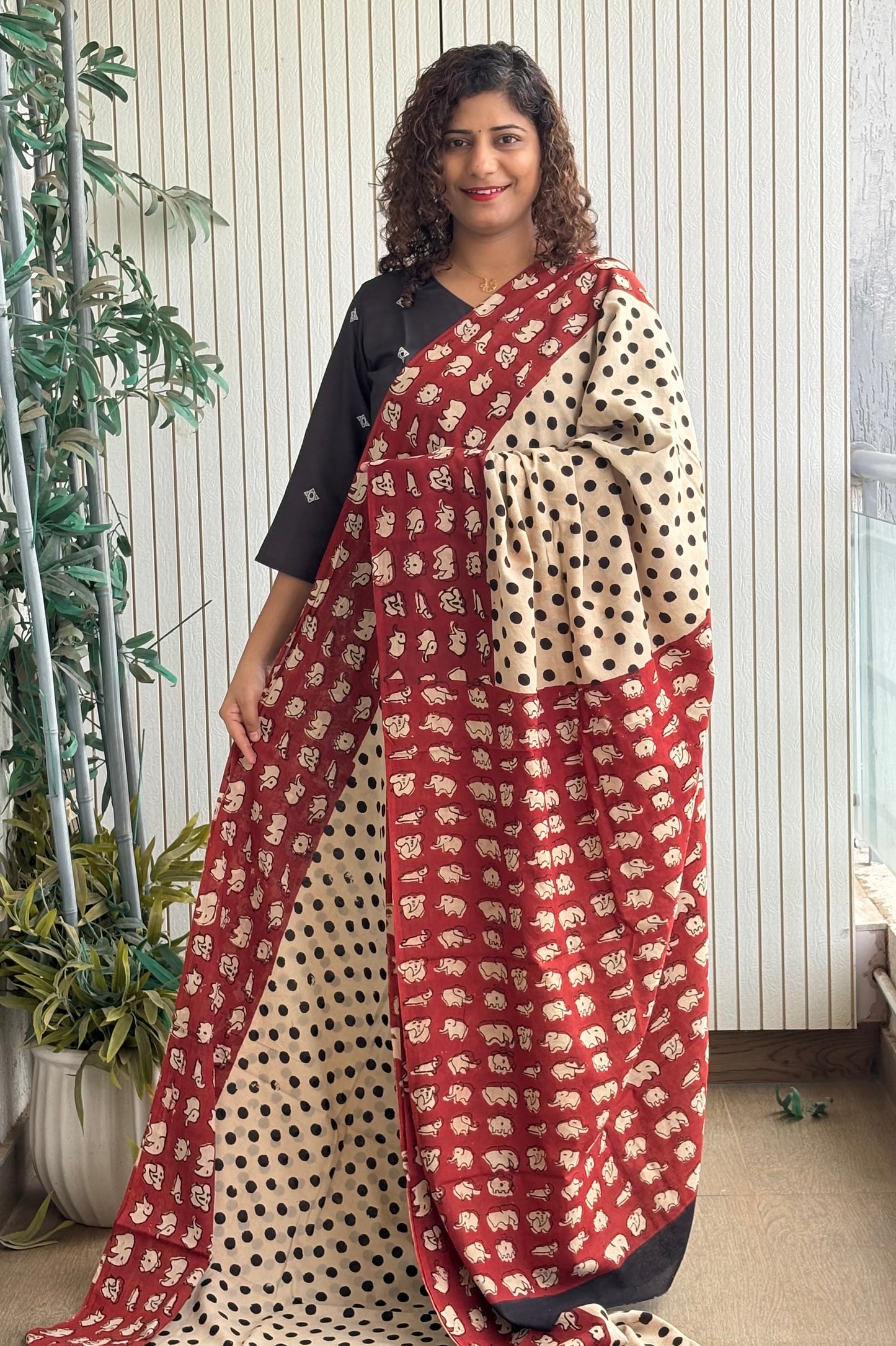 Hand Block Print Pure Cotton Saree