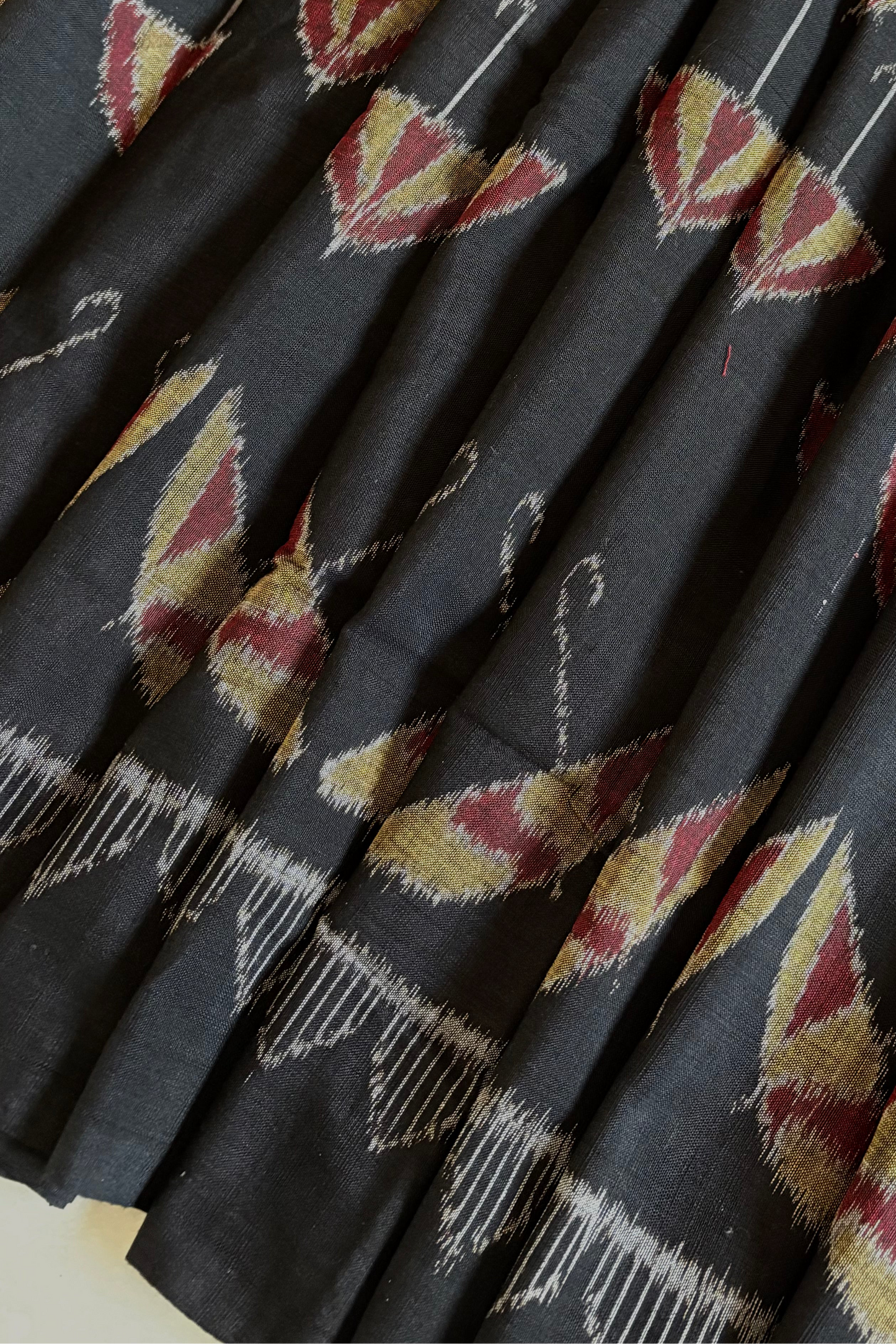 Exclusive Odisha Ikkat Khandua Cotton Saree - Black