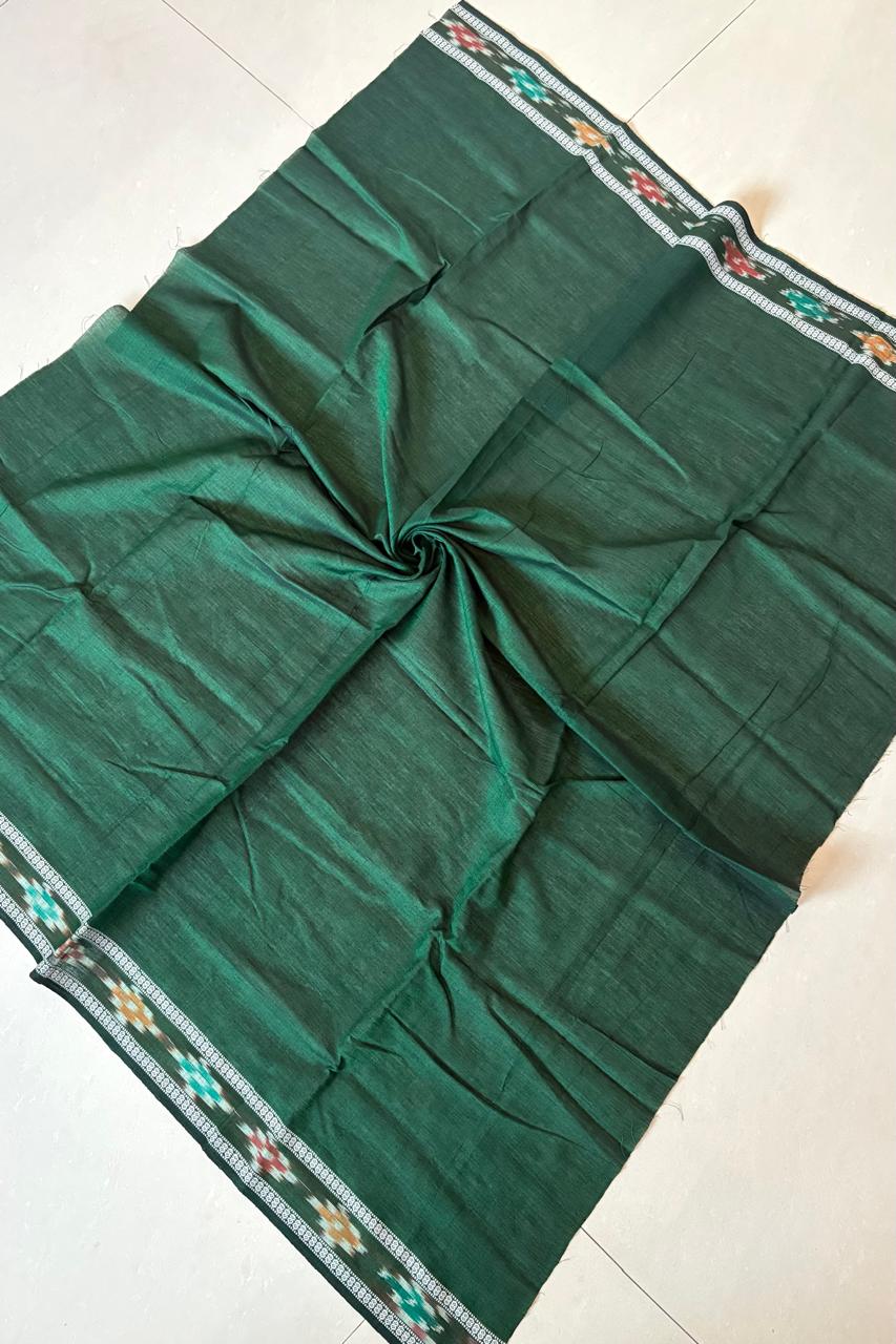Pure Cotton Odisha Handloom Blouse Piece- Green
