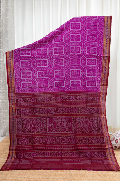 Odisha Ikkat Khandua Cotton Saree- Purple