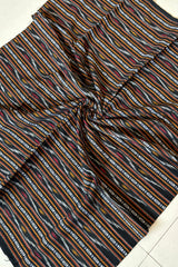 Cotton Ikkat Blouse Piece- Black