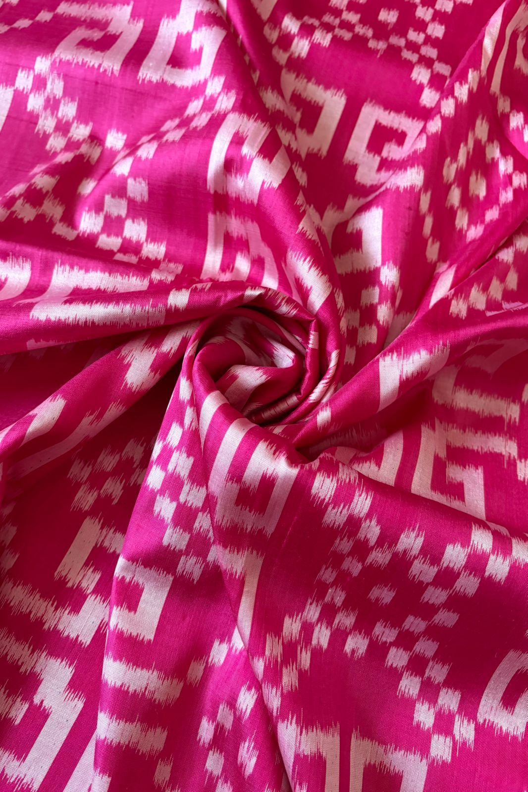 Exclusive Odisha Ikkat Khandua Pure Silk Saree- Pink