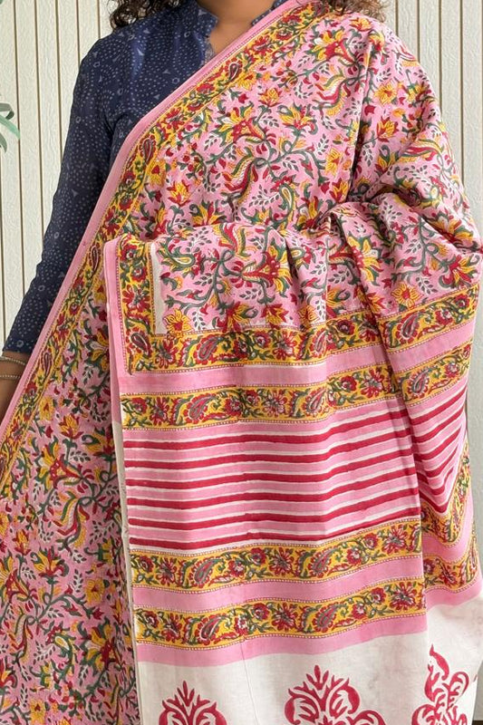 Hand Block Print Pure Cotton Saree