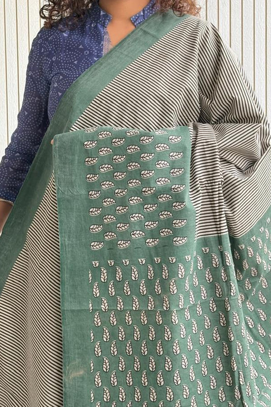 Hand Block Print Pure Cotton Saree