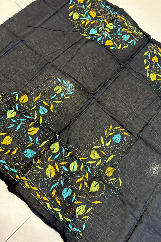 Cotton Kantha Work Blouse Piece- Code 42