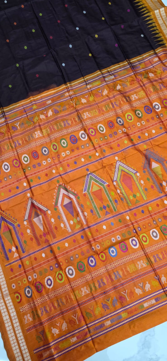 Sambalpuri Pure Silk Dolabedi Saree