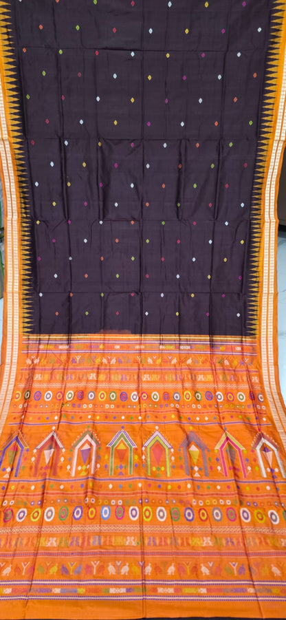 Sambalpuri Pure Silk Dolabedi Saree