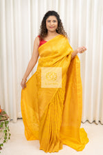 Load image into Gallery viewer, Banarasi Chiffon-Georgette Saree- Yellow Saree
