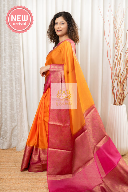 Banarasi Warm SIlk Saree- Orange Saree