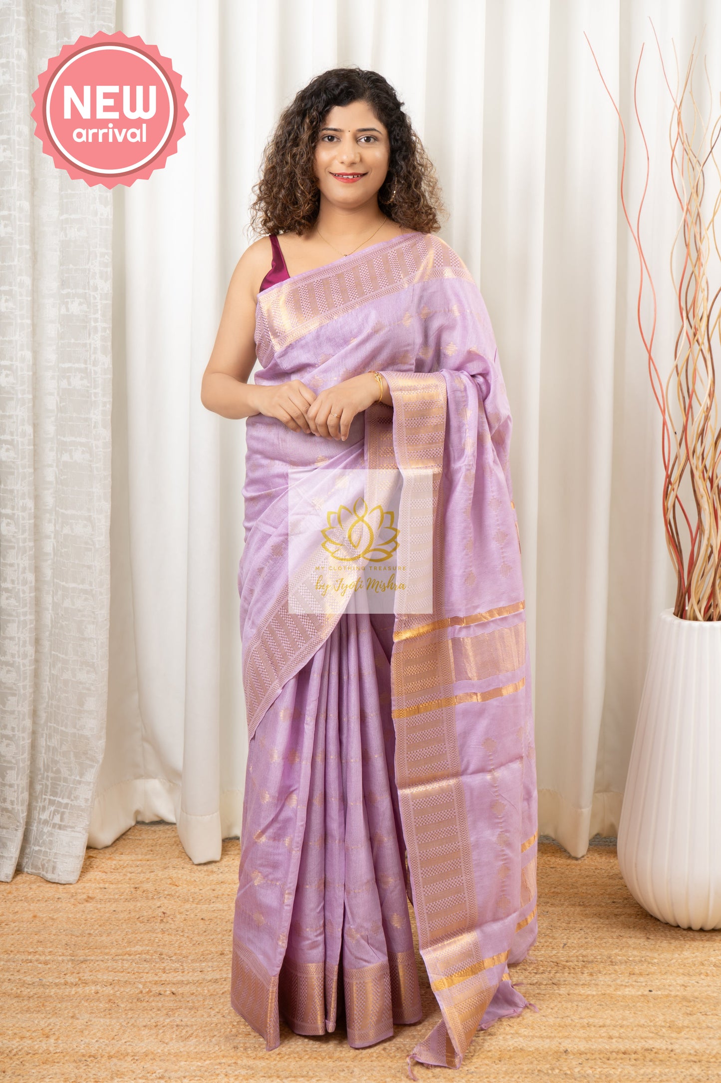 Bhagalpuri Soft Silk Saree - Lavender Saree