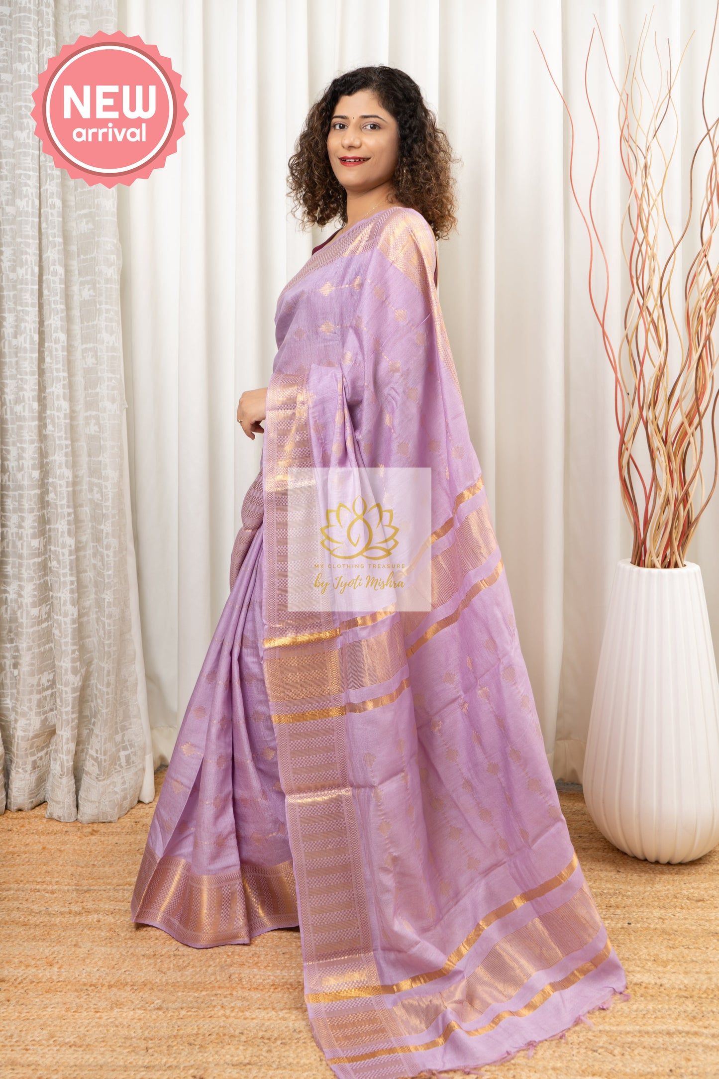 Bhagalpuri Soft Silk Saree - Lavender Saree