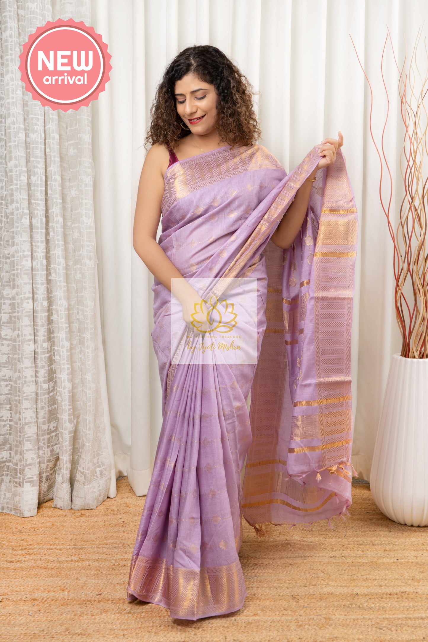 Bhagalpuri Soft Silk Saree - Lavender Saree