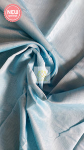 Classy Gold Border Silk Cotton Saree - Blue