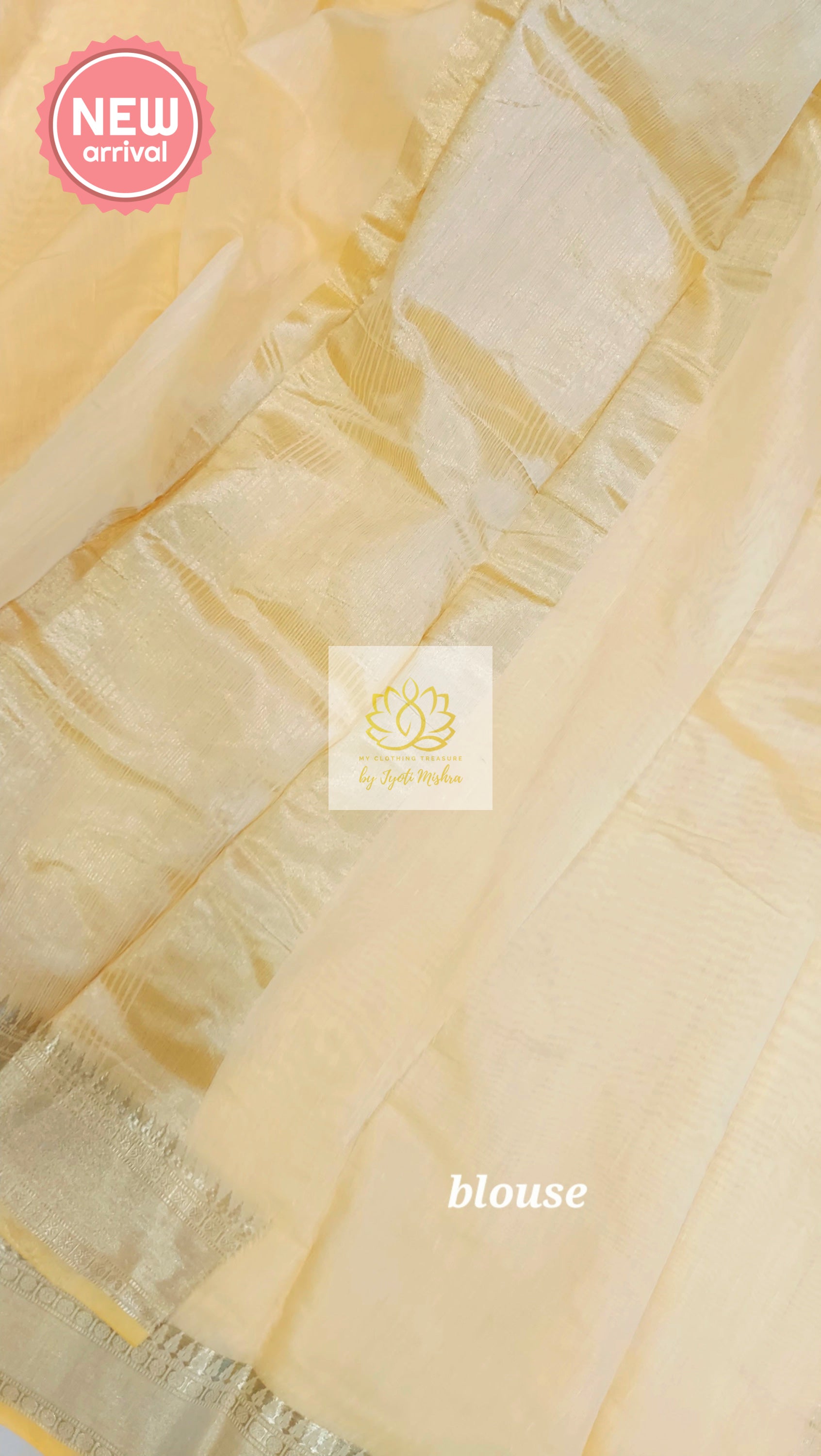 Classy Gold Border Silk Cotton Saree - Yellow