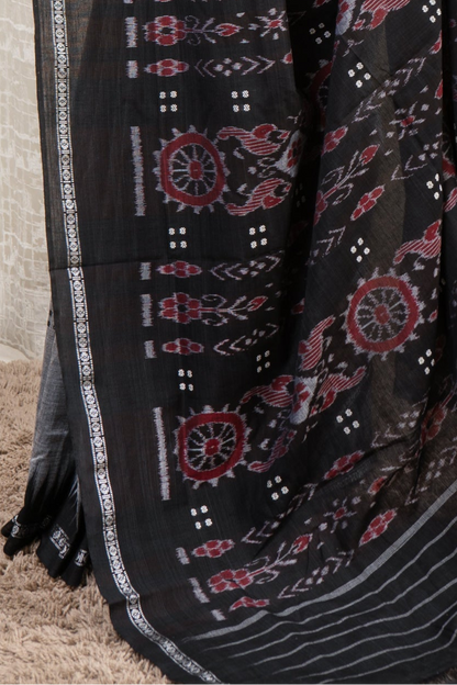 Ek Phulia Cotton Saree- Grey