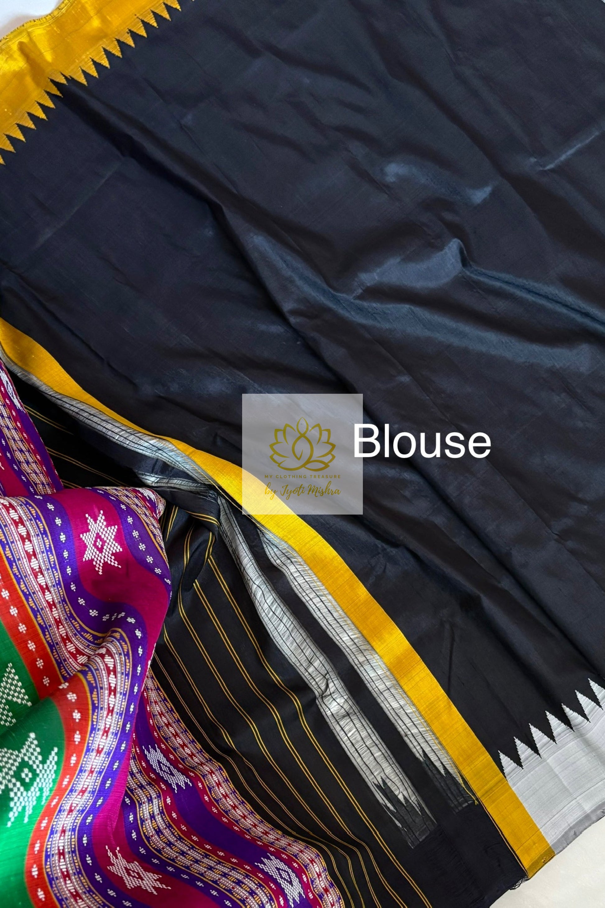 Exclusive Ganga Jamuna Border Double Pallu Berhampuri Pure Silk Patta Saree - Off White Saree