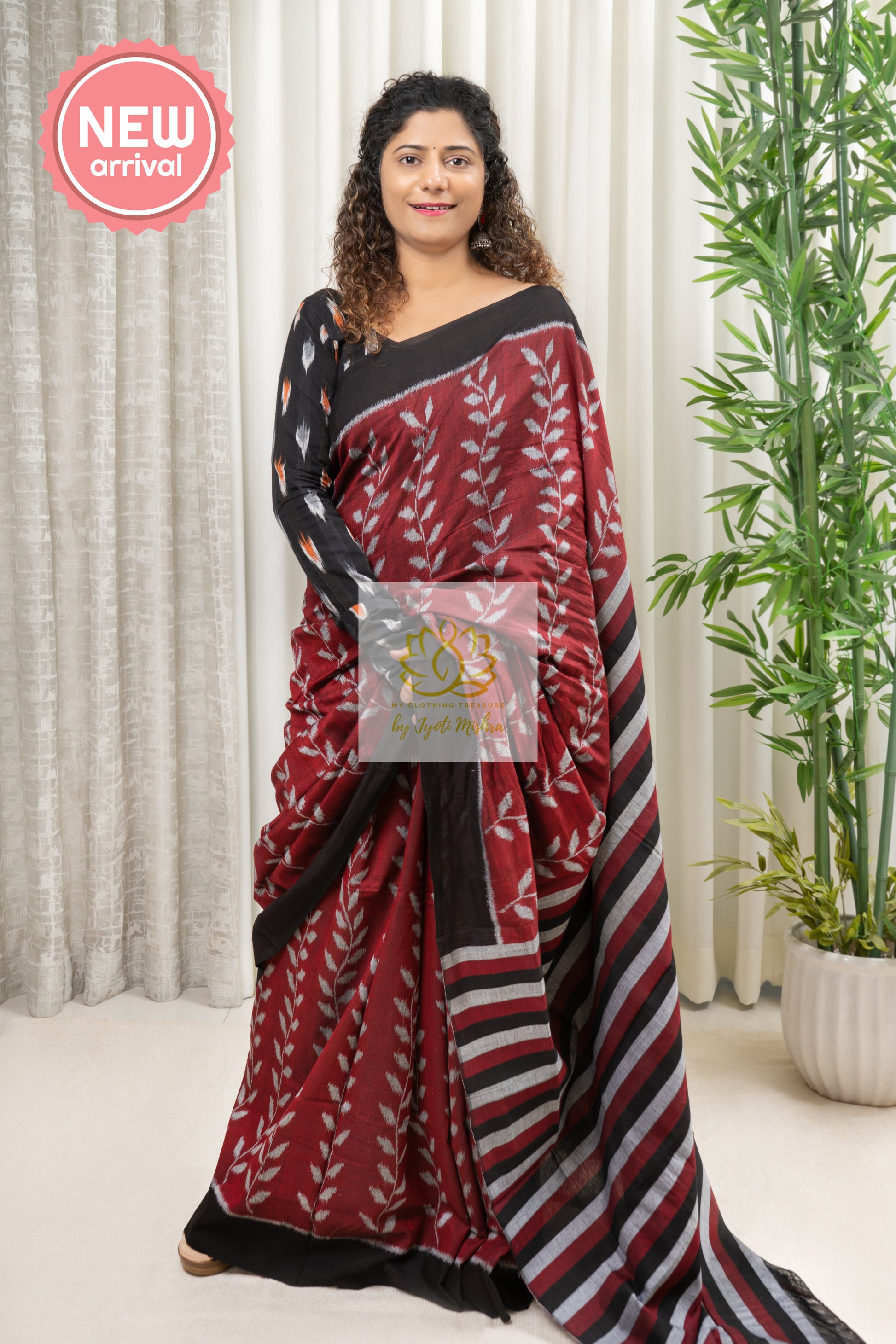 Exclusive Odisha Ikkat Cotton Saree - Maroon