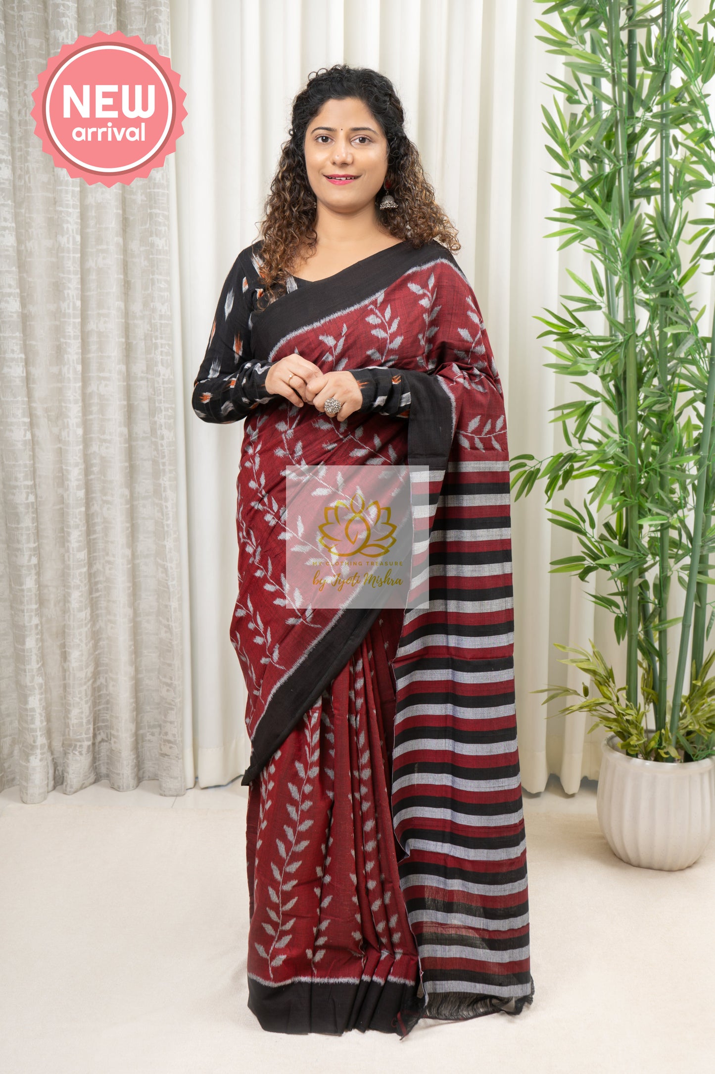 Exclusive Odisha Ikkat Cotton Saree - Maroon