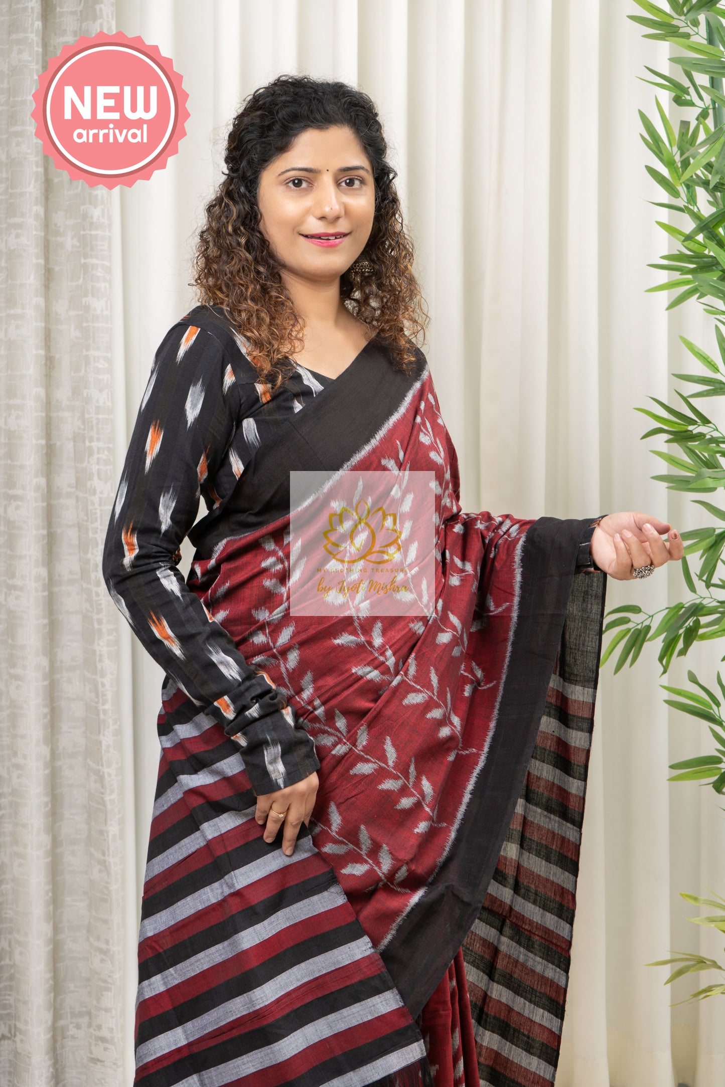 Exclusive Odisha Ikkat Cotton Saree - Maroon