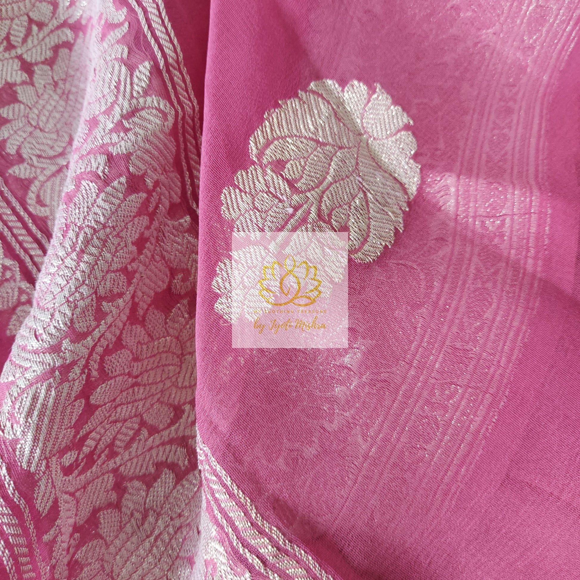 Banarasi Chiffon Saree- Mauve Pink Saree