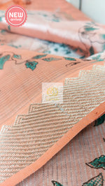 Load image into Gallery viewer, Handwoven Mangalagiri Semi Silk Cotton Saree- Peach
