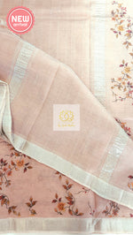 Load image into Gallery viewer, Handwoven Mangalagiri Semi Silk Cotton Saree- Rose Gold
