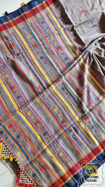 Load image into Gallery viewer, Kala Cotton Bhujodi Saree - Brown
